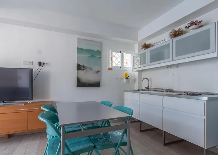 Con Terraza Y Piscina En Playa Del Ing Lägenhet